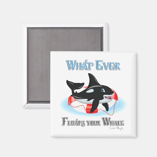 Was auch immer Ihren Wal schweben 2 Magnet (Vorderseite/Rückseite)