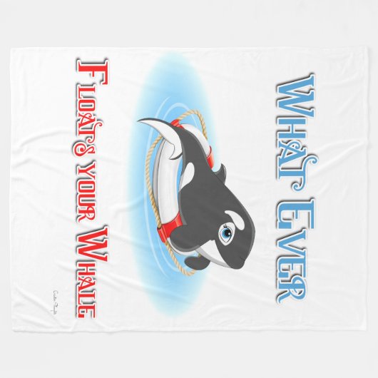 Was auch immer Ihren Wal schwimmt Fleecedecke (Vorderseite (Horizontal))