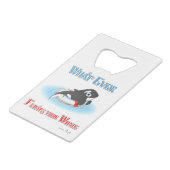 Was auch immer Ihren Wal schwimmt Kreditkarten Flaschenöffner (Vorderseite Schrägansicht)