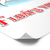 Was auch immer Ihren Wal schwimmt Poster (Ecke)