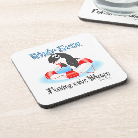Was auch immer Ihren Wal schwimmt Untersetzer (Linke Seite)