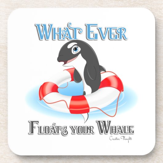 Was auch immer Ihren Wal schwimmt Untersetzer (Vorderseite)