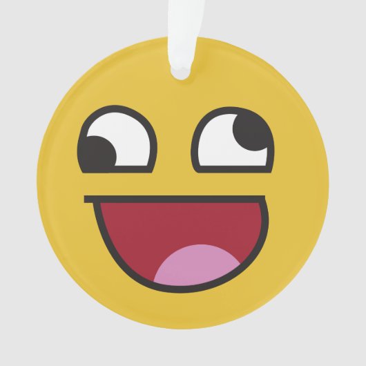 was auch immer. lachendes emoji ornament (Vorderseite)