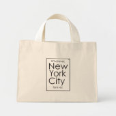 Was auch immer, New York City für immer. Mini Stoffbeutel (Vorne)
