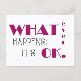 Was auch immer passiert, die tägliche Affirmation  Feiertagspostkarte