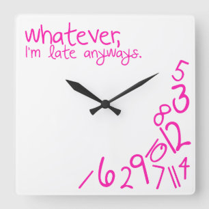 was auch immer quadratische wanduhr