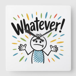 Was auch immer! quadratische wanduhr