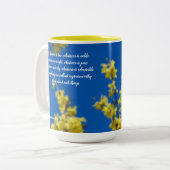 Was auch immer reizende gelbe Blumen ist Zweifarbige Tasse (Vorderseite Links)