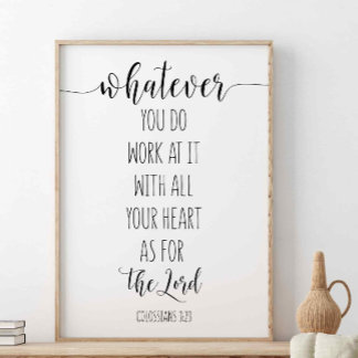 Was auch immer Sie daran arbeiten, Kolossisten 3:2 Poster