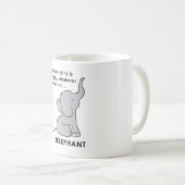 Was auch immer Sie sagen, ist Irrelephant Elefant Kaffeetasse (VorderseiteRechts)