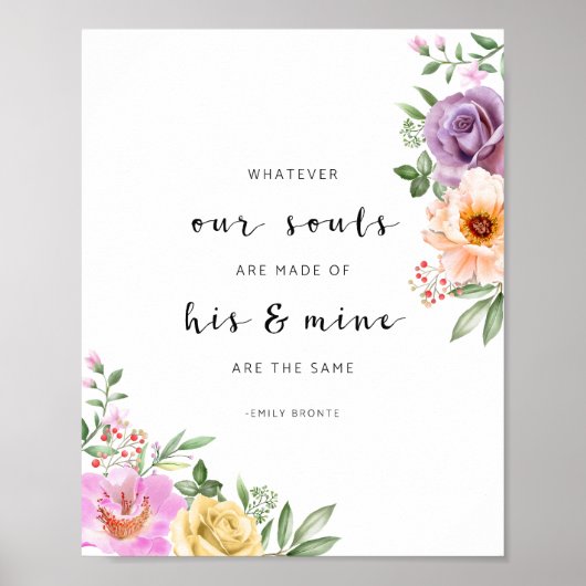 Was auch immer unsere Soule sind, Emily Bronte Poster (Vorne)