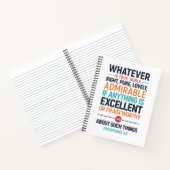 Was auch immer wahr ist, die Philippinen 4:8 Notizblock (Innenseite)