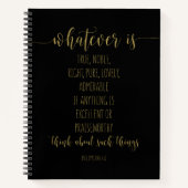 Was auch immer wahr ist, die Philippinen 4:8 Notizblock (Vorderseite)