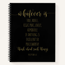 Was auch immer wahr ist, die Philippinen 4:8 Notizblock