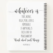 Was auch immer wahr ist, die Philippinen 4:8 Notizblock (Rückseite)