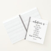 Was auch immer wahr ist, die Philippinen 4:8 Notizblock (Innenseite)