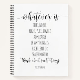 Was auch immer wahr ist, die Philippinen 4:8 Notizblock