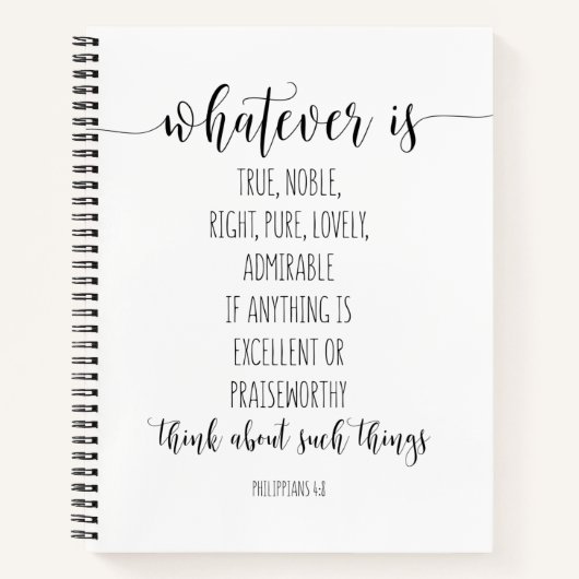 Was auch immer wahr ist, die Philippinen 4:8 Notizblock (Vorderseite)