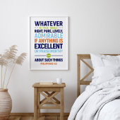 Was auch immer wahr ist, die Philippinen 4:8 Post Poster