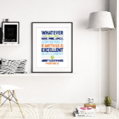 Was auch immer wahr ist, die Philippinen 4:8 Post Poster