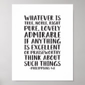 Was auch immer wahr ist, die Philippinen 4:8 Post Poster (Vorne)