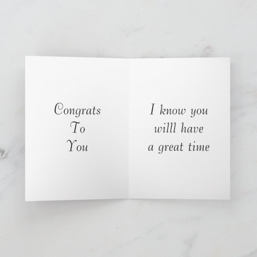 "WAS AUCH IMMER WIR GEHEN ODER WIE WIR DORT SIND" KARTE (Innenseite)