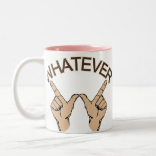 Was auch immer zweifarbige tasse