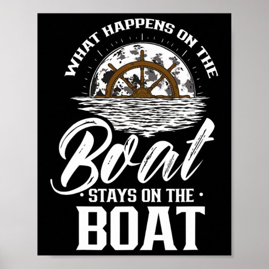 Was auf dem Boot Bleibe auf dem Bootskipp Poster (Vorne)