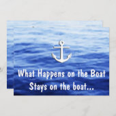 Was auf dem Boot passiert - Sonnenboot Einladung (Vorne/Hinten)