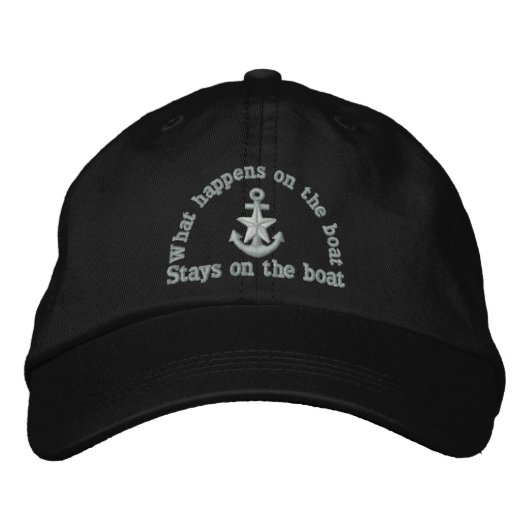 Was auf dem Bootssilber-Sternanker geschieht Bestickte Kappe (Vorderseite)