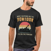 Was auf dem Pontoon-Boot-Segelboot geschieht T-Shirt (Vorderseite)