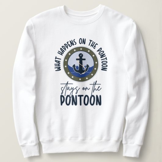 Was auf dem Steg bleibe Sweatshirt (Design vorne)