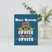 Was auf der Kreuzfahrt Bleibe ist Postkarte (Stehend Vorderseite)