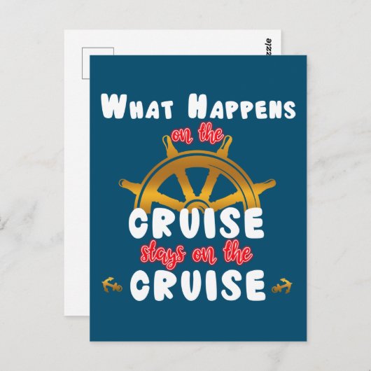 Was auf der Kreuzfahrt Bleibe ist Postkarte (Vorne/Hinten)