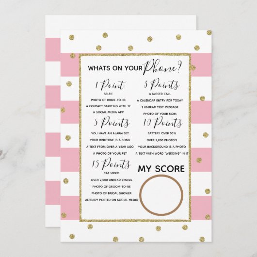Was auf Ihrem Handy Brautparty Bridge zu sein Einladung (Vorne/Hinten)