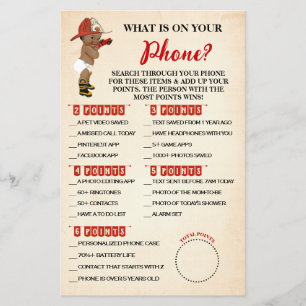Was auf Ihrem Handy OM Fireman Shower Game Card Flyer