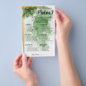 Was auf Ihrem Handy Tropical Shower Game Card Fl Flyer (Handgriff)