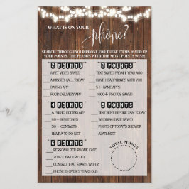 Was auf Ihrem Phone Western Brautparty Game Flyer