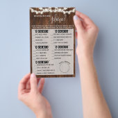 Was auf Ihrem Phone Western Brautparty Game Flyer (Handgriff)