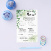 Was auf Ihrem Telefon Eukalyptus Shower Game Card Flyer (Einzeln)