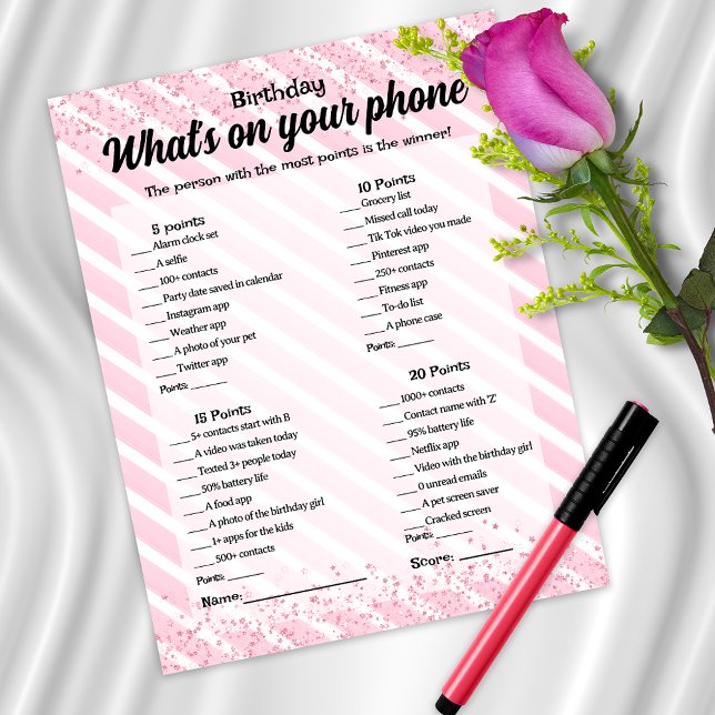 Was auf Ihrem Telefon Geburtstagsspiel (Von Creator hochgeladen)