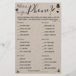 Was auf Ihrem Telefon ist | Duschspielkarte Flyer