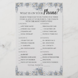 Was auf Ihrer Phone Graue Blumen Duschkarte ist Flyer