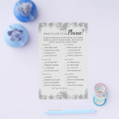 Was auf Ihrer Phone Graue Blumen Duschkarte ist Flyer (Einzeln)