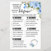 Was auf Ihrer Telefondusche Bilinguale Game Card F Flyer (Hinten)