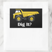 Was? - Aufkleber, glänzend Rechteckiger Aufkleber (Tasche)