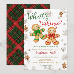 Was backt Gingerbread Geschlechterenthüllung Einladung