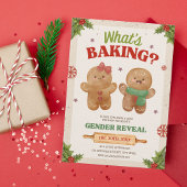 Was backt Weihnachtsgeschlecht Enthüllung Lebkuche Einladung