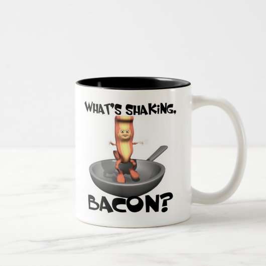 Was Bacon schüttelt Zweifarbige Tasse (Rechts)