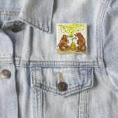 Was? Bären und Bienen mit schwerem Hörvermögen auf Button (Beispiel)